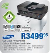 Samsung CLX-3305FW Wireless Colour Multifunction Printer