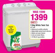 Defy White Twin Tub-7.5kg (DTT166)
