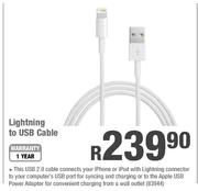 Lighting To USB Cable-Each