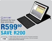 Capdase Keyboard Zip Case iPad 4/3/2 Black-Each