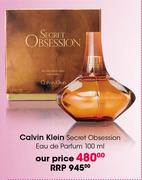 Calvin Klein Secret Obsession Eau De Parfum-100ml