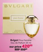Bvlgari Pour Femme Eau De Parfum-25ml