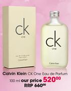 Calvin Klein CK One Eau De Parfum-100ml