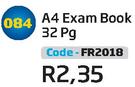 A4 Exam Book 32 PG FR2018