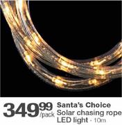 Santa's Choice Solar Chasing Rope LED Light-10m Pack