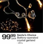 Santa's Choice Battery-Operated Crystal Garland-20's Per Pack