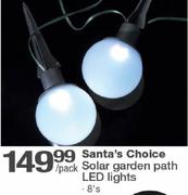 Santa's Choice Solar Garden Path LED Lights-8's Per Pack