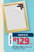 MFP Decor Mirror Assorted Colours-50x40cm Each