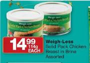 Weigh-Less Solid Pack Chicken Breast In Brine-114g