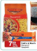 Fatti's & Moni's Macaroni/Spaghetti - 500g Each