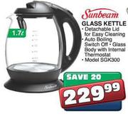 Sunbeam Glass Kettle(SGK300)-1.7Ltr.
