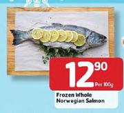 Frozen Whole Norwegian Salmon- Per 100g