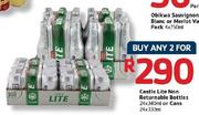 Castle Lite Non Returnable Bottles 24x340ml Or Cans 24 x 330ml-2's