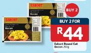 Eskort Round Cut Bacon- 2x250g