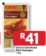  Eskort Gold Medal Pork Sausages-750g