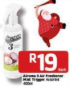 Airoma 3 Air Freshener Mist Trigger Assorted-400ml