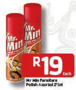 Mr Mini Furniture Polish Assorted-275ml Each