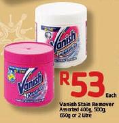 Vanish Stain Remover Assorted 400/500/660g, 2L