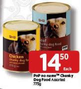 PnP No Name Chunky Dog Food Assorted-775g Each