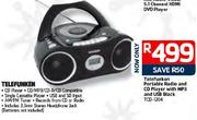 Telefunken Portable Radio And CD Player With MP3 And USB Black TCD-1204