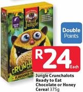 Jungle Crunchalots Ready To Eat Chocolate Or Honey Cereal-375g Each