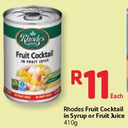 Rhodes Fruit Cocktail In Syrup Or Fruit Juice-410g