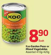 Koo Garden Peas Or Mixed Vegetables Assorted-410-420g