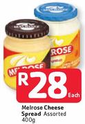Melrose Cheese Spread Assorted-400g Each