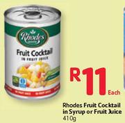 Rhodes Fruit Cocktail In Syrup Or Fruit Juice-410g