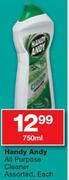 Handy Andy All Purpose Cleaner Assorted-750ml