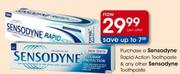 Sensodyne Rapid Action Toothpaste + Sensodyne Toothpaste