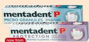 Mentadent P Whitening or Sensitive Toothpaste-100ml