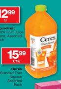 Ceres Blended Fruit Squash-1.75Ltr