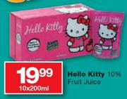 Hello Kitty 10% Fruit Juice-10 x 200ml