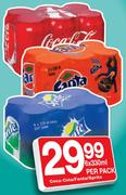 Coca-Cola/Fanta/Sprite-6 x 330ml-Per Pack