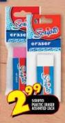Scripto Plastic Eraser Assorted-each