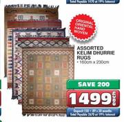 Kelim Dhurrie Rugs Assorted-160cmx230cm Each