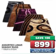 Lunar Shaggy Rugs Assorted-136cmx210cm Each