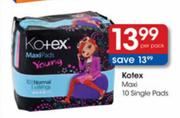Kotex Maxi Single Pads-10 per pack