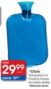 Clicks Transparent Or Floating Shape Hot Water Bottle