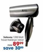 Safeway 1200W Travel Hairdryer-HD532