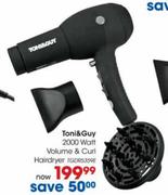 Toni&Guy 2000W Volume & Curl Hairdryer-TGDR5359E