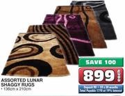 Assorted Lunar Shaggy Rugs 136cm x 210cm-Each