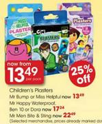 Children's Plasters Mr Bump Or Miss Helpful