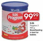 Wyeth S-26 Progress 3-900g Each