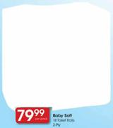 Baby Soft 18 Toilet Rolls-2-Ply Per Pack