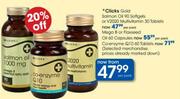 Clicks Salmon Oil-90 Softgels Or V2020 Multivitamin-30 Tablets