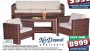 4 Piece Cesario Wicker Patio Suite