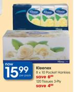 Kleenex Tissues 3-Ply-120 Per Pack