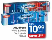 Aquafresh White & Shine Toothpaste-100ml Each